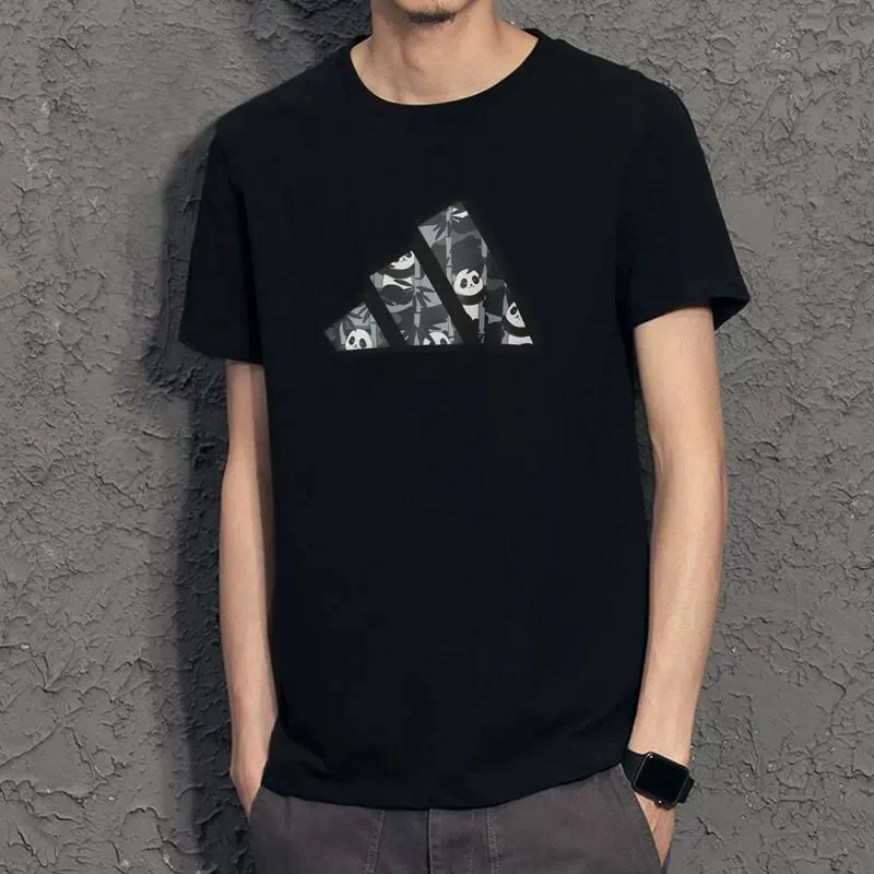 Adidas short-sleeved men's clothing 2026 summer new style running sports casual round-neck T-shirt KB4849-KB4848