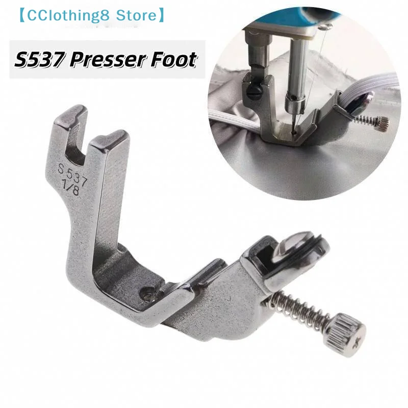 S537 Pleated Wrinkled Presser Foot Right Guide Multifunctional Lockstitch Sewing Machine Feet Industrial Pressing Foot【AliS8】