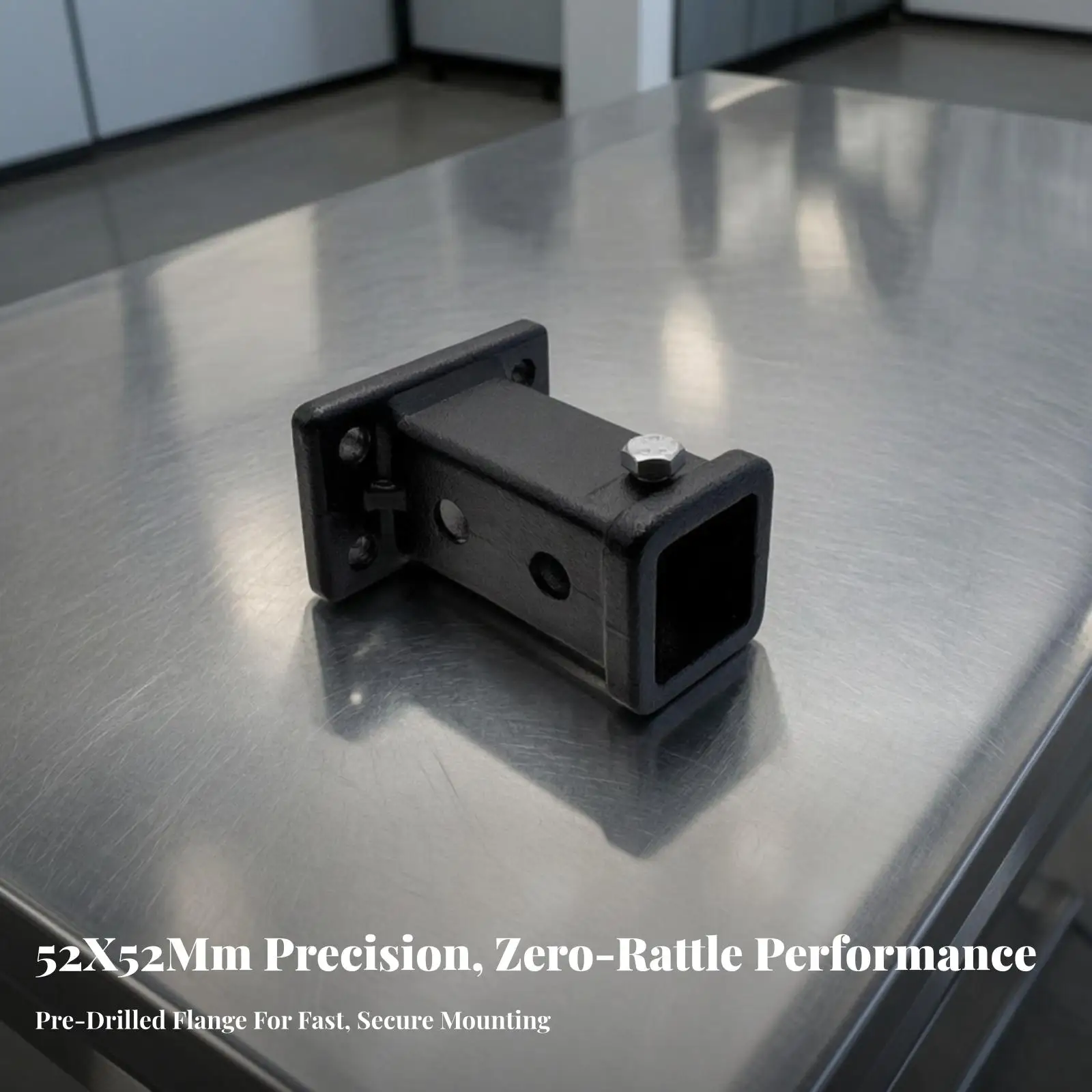 Heavy Duty Square Trailer Hitch Adapter Mount Base 130mm Height Steel Tow Plate for Vehicle