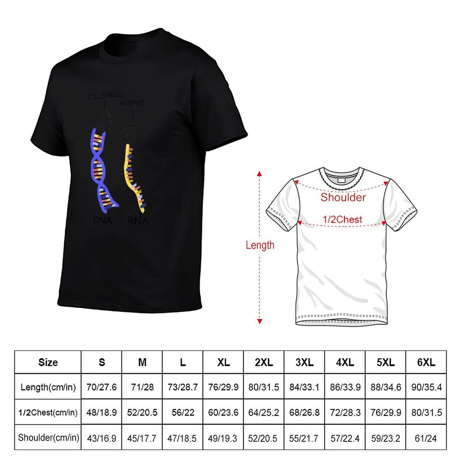 Genetics DNA And RNA Joke T-Shirt luxury designer Luxury man mens t shirts top quality