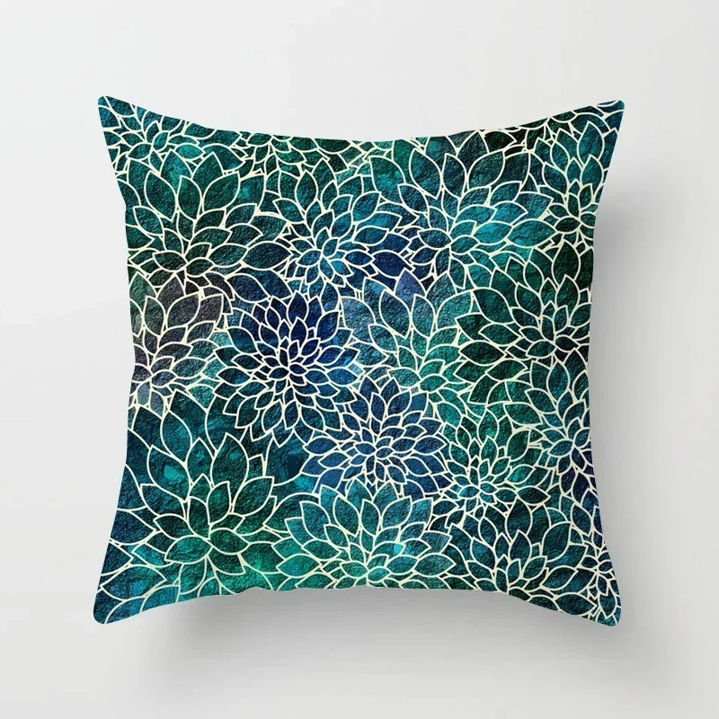 NEW Modern Green Plants Cushion Cover Geometric Nordic Throw Pillows For Home Decoration Cactus Tropical Decorative Pillowcase