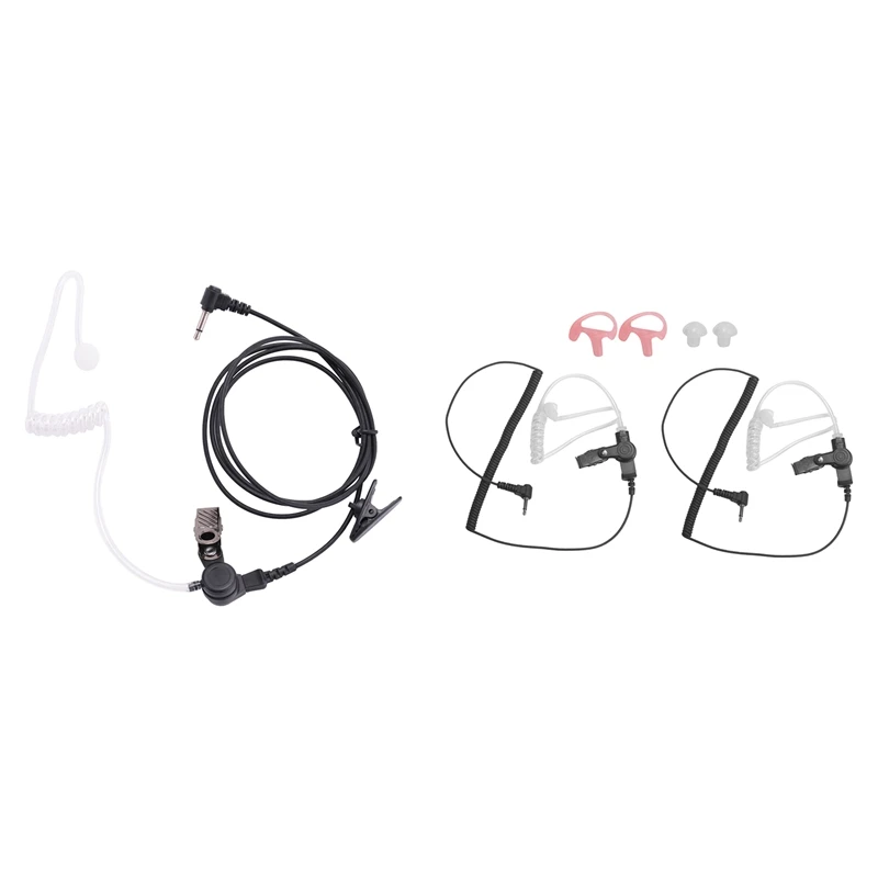 Straight Listen Only Transparent Flexible Acoustic Tube & 3.5Mm Police Listen Only Acoustic Tube Earpiece