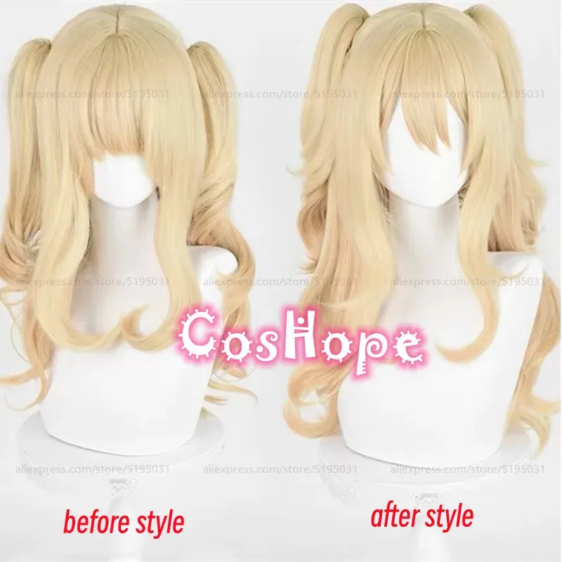 

Aihara Yuzu Косплей Парик 70 см Длинные Двойные Хвостики Светло-русый Парик Косплей Аниме Парики Термостойкие Синтетические Парики