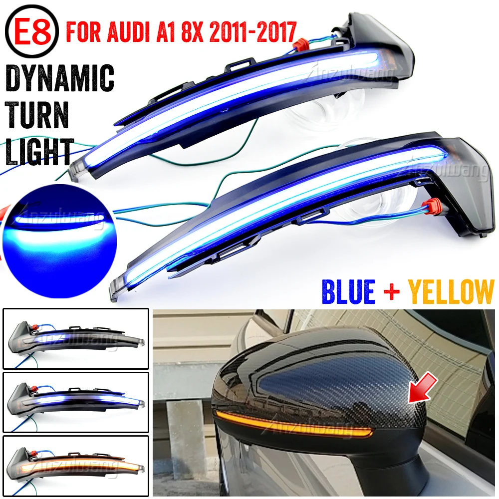 

For Audi A1 8X 2011-2018 LED Dynamic Turn Signal Light Side Wing Rearview Mirror Sequential Indicator Lamp Blinker