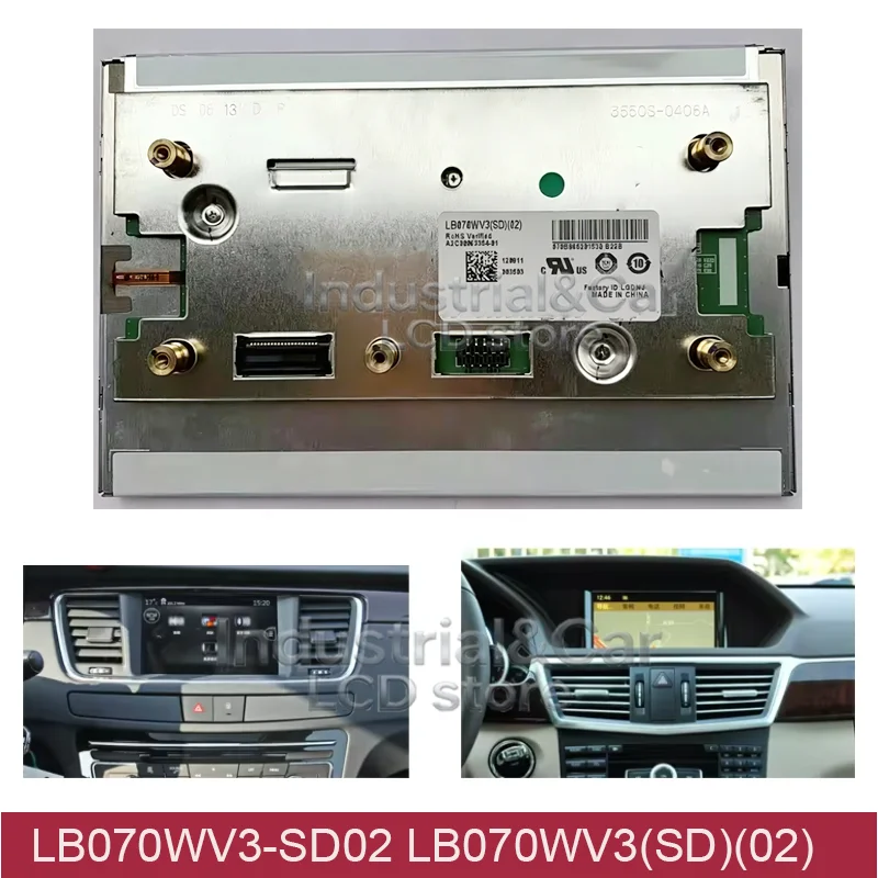 

LB070WV3-SD02 LB070WV3-SD01 LB070WV3-SD03 Original 7 Inch For Mer cedes W204 Car GPS Navigation Audio LCD Replacement