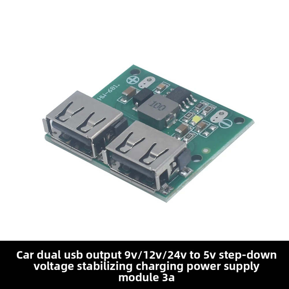 Solar Controller Dual USB Output 3A 9V/12V/24V/36V Car Charging Module Step-down Converter 6V-40V DC Solar Panels Module Parts