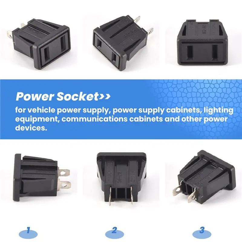 NEW HOT In Stock-10 X US Type Panel Mounting AC Power Socket Outlet AC 250V 10A
