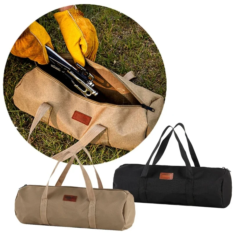 

Outdoor Ground Nail Bag Camping Tent Pegs Bag Cylindrical Stake Storage Backpack Portable Miscellaneous Bag Storage Box Toolkit