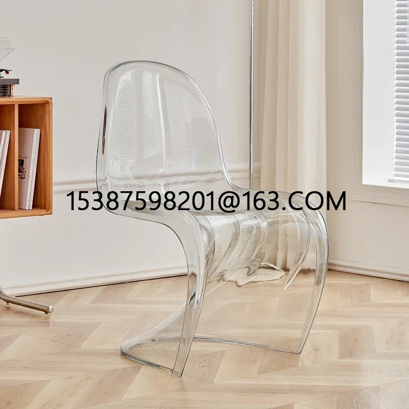 Nordic Pandong chair home dining chair simple stackable plastic back designer negotiation  dressing stool