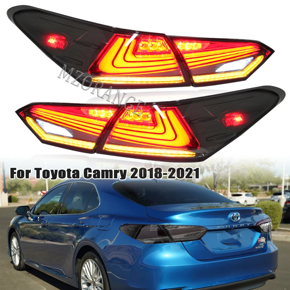 LED Rear Taillights For Toyota Camry 2018 2019 2020 2021 Tail Light Assembly Turn Signal Brake Stop DRL Fog Lamp Accessories