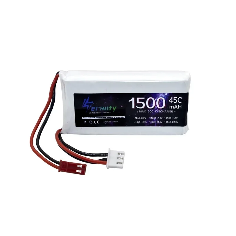 2S 7.4V LiPo Battery 1500mAh 1800mAh 2200mAh 3300mAh 4200mAh 5200mAh 6500mAh 7200mAh 10400mAh JST XT60 T Plug
