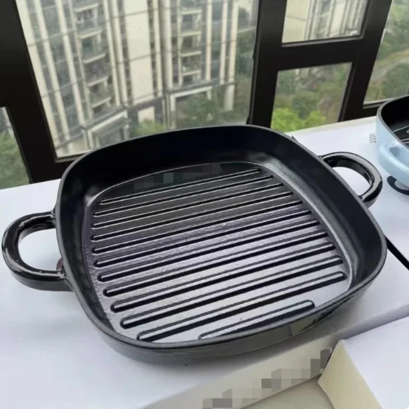 

Сковорода S*e* из высококачественного чугуна с антипригарным покрытием, универсальная для стейков и барбекю