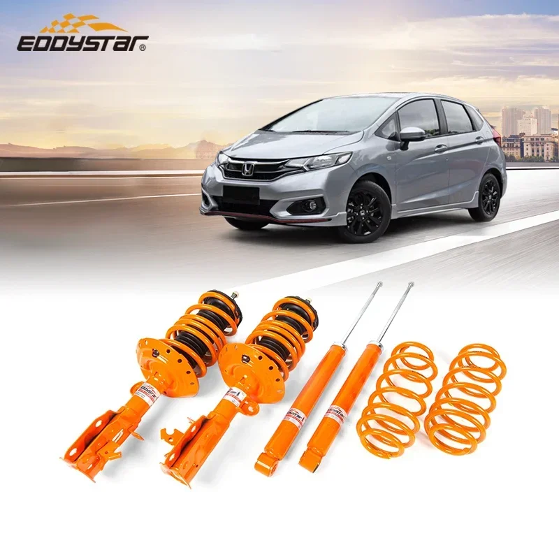 EDDYSTAR 20+ Years Factory Customized car accessories hydraulic shock absorber suspension coilover kits for Honda Fit