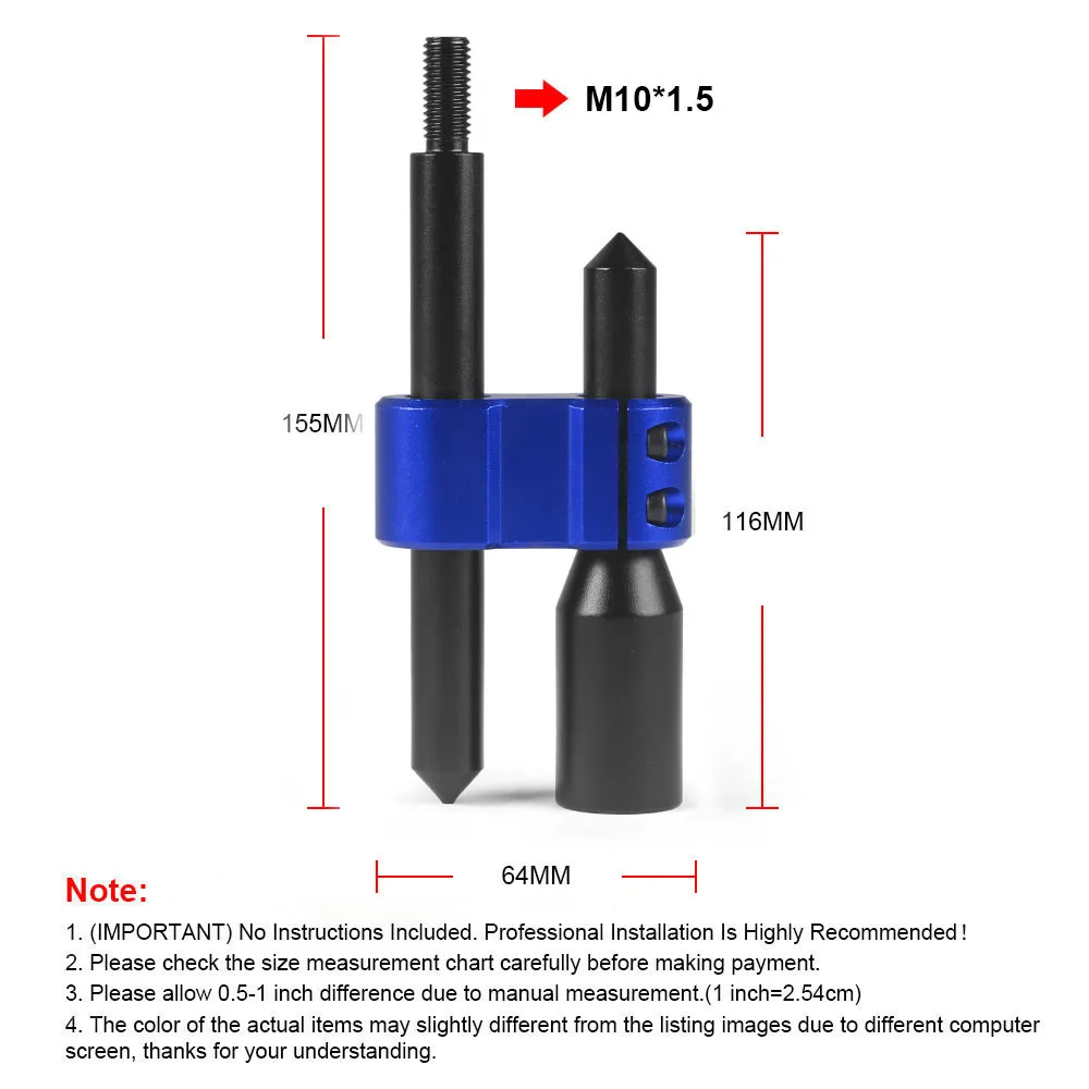 M10*1.5 Aluminum Car H Type Shift Knob Extension Adjustable Extender Gear Shifter With Three Adapters TT102604