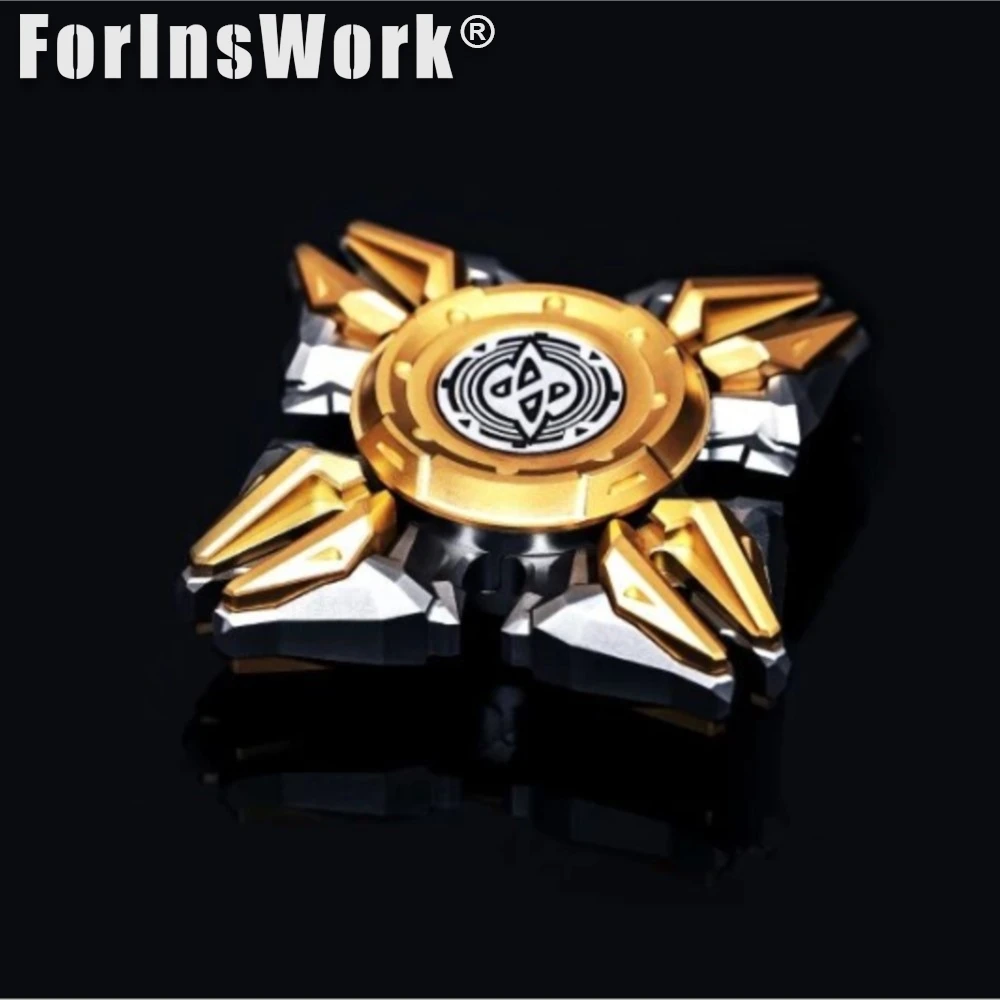 YEDC Stainless Steel Gold Plated King Kong Pig EDC Spinning Top Linked Gyro Stress Relief Toy Metal Fidget Spinner