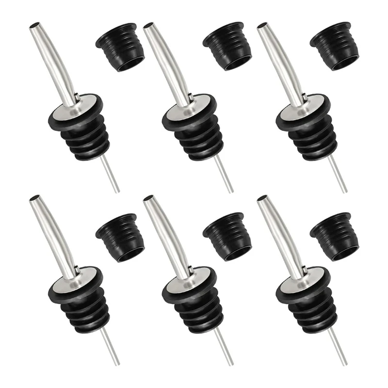 12Pc Liquor Pour Spout & Adapters,Bottle Pourers For Alcohol Speed Spouts Stainless Steel Olive Oil Spout Liquor Pourers