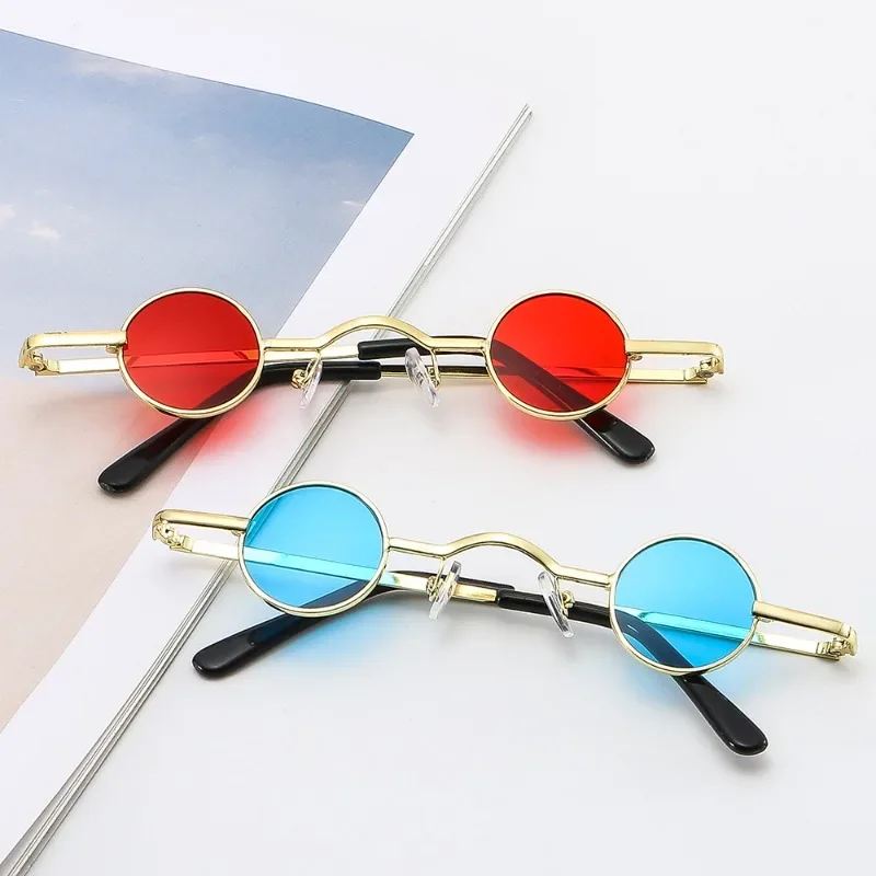 Internet Celebrity Small Frame Round Retro Sunglasses Men's And Women's Mini Small Round Frame Prince Glasses Glasses