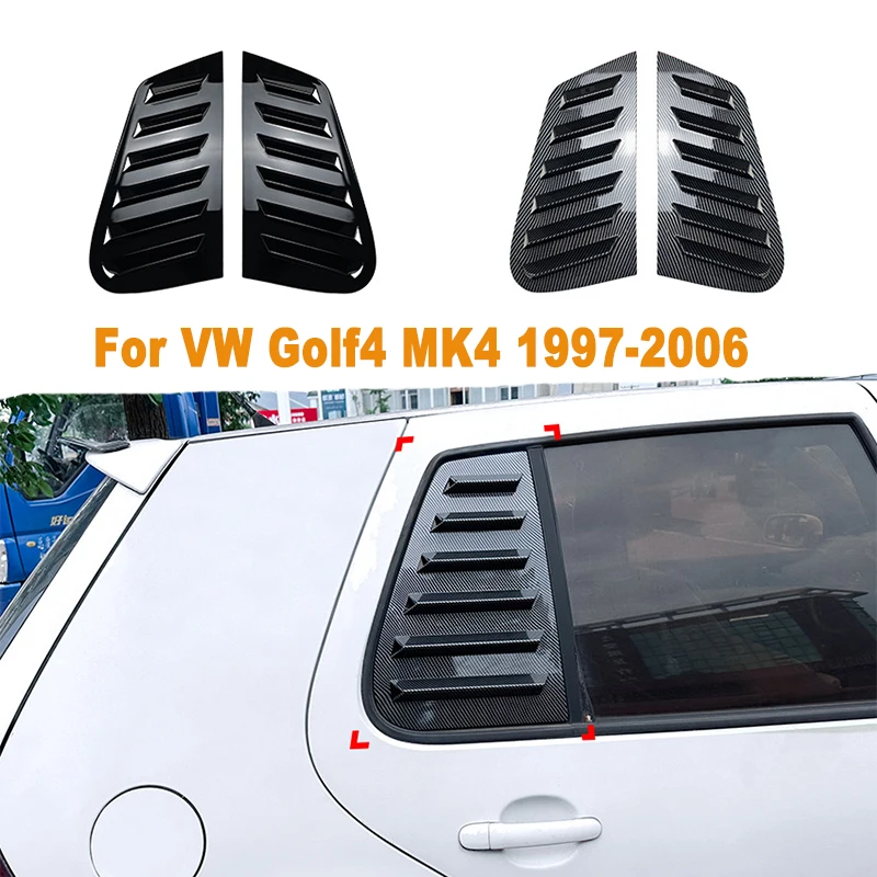 

For VW Golf 4 MK4 1997-2006 Car Rear Window Shutter Cover Trim Window Louver Side Vent Trim Auto Accessories