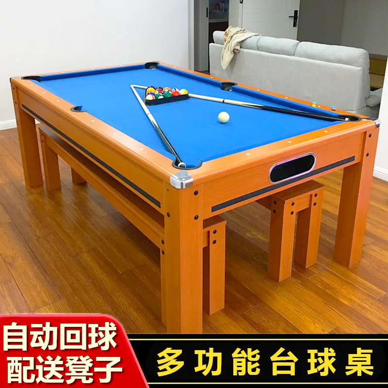 Billiard table for home use, American American adult automatic return, indoor multifunctional three-in-one table tennis table