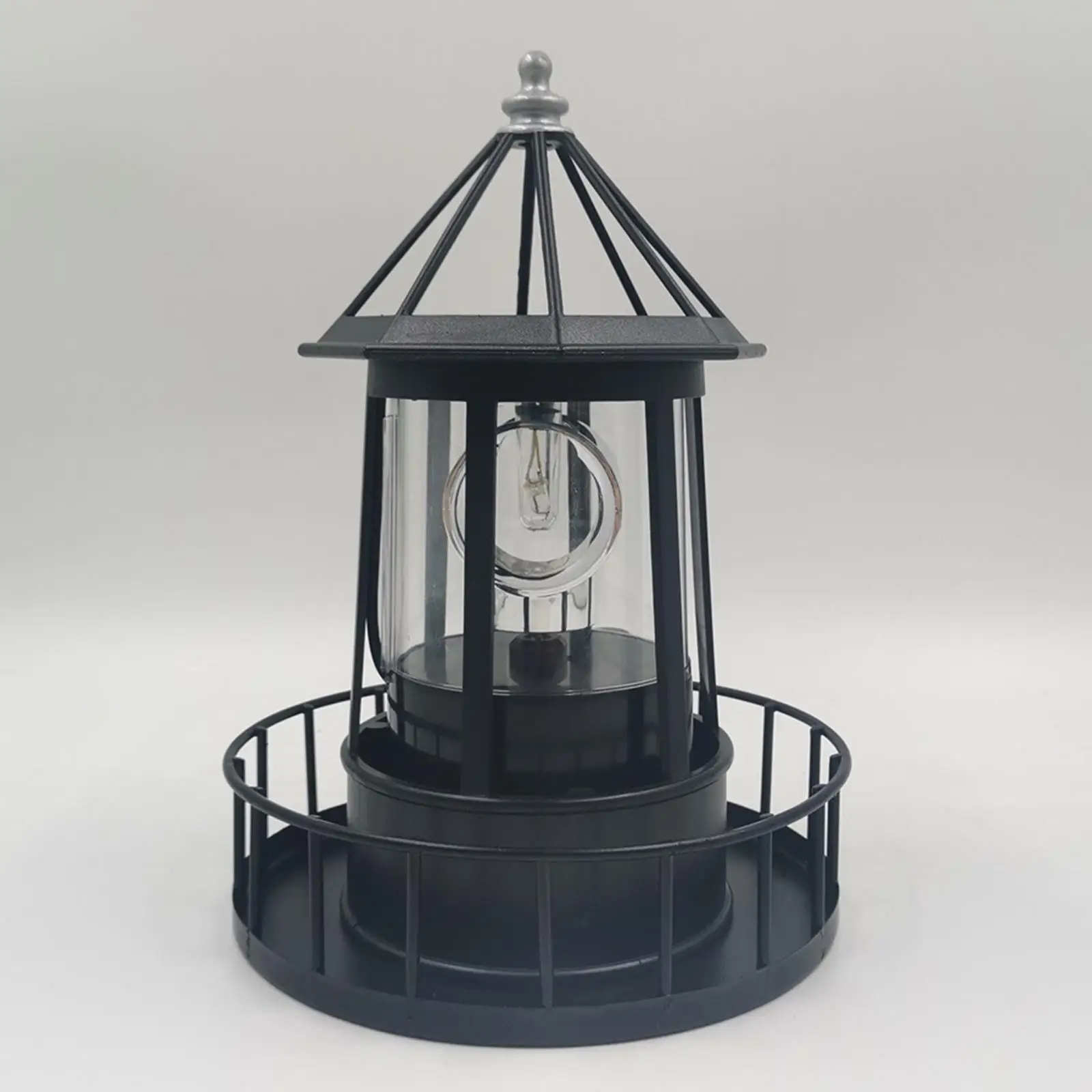 Outdoor Solar Lighthouse Light Automatic Rotation LED Yard Lamp Waterproof Garden Solar Garden Lights Decor