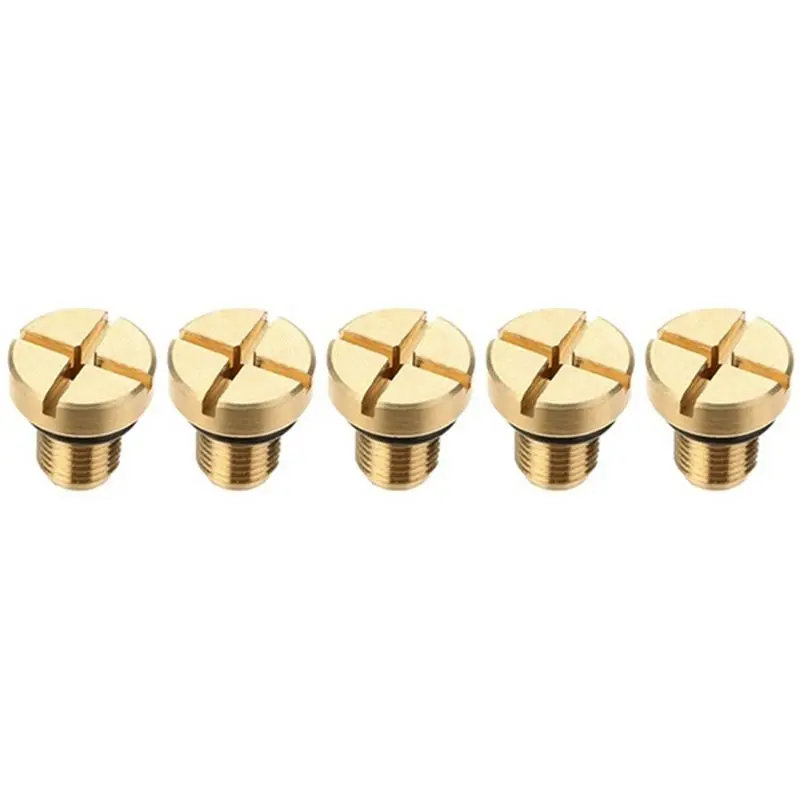 

ABTU-5Pcs 17111712788 Radiator Overflow Coolant Expansion Tank Bleeder Screw Gold For BMW E36 E39 E46