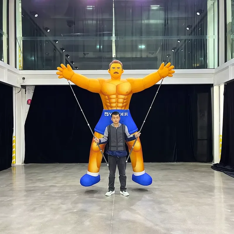 2.8MInflatable Muscular Man Suit Waterproof Inflatable Parade Costume Durable Oxford Cloth Advertising Inflatable Mascot