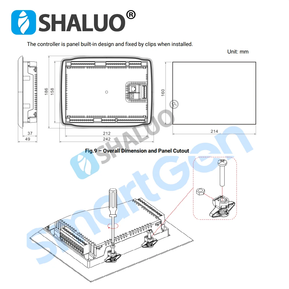 SmartGen APC715N ECU وحدة تحكم بمضخة المحرك غير ECU بدء إيقاف CANBUS GOV وحدة التحكم في تنظيم السرعة مع منافذ USB RS485