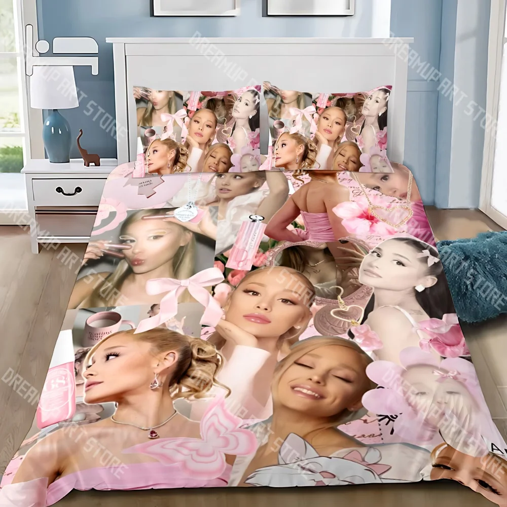 3D Printed Ariana Singer Grande Bedding Set for Boys Girls Duvet Cover Pillowcase Twin Queen King Full Single Double Sizes