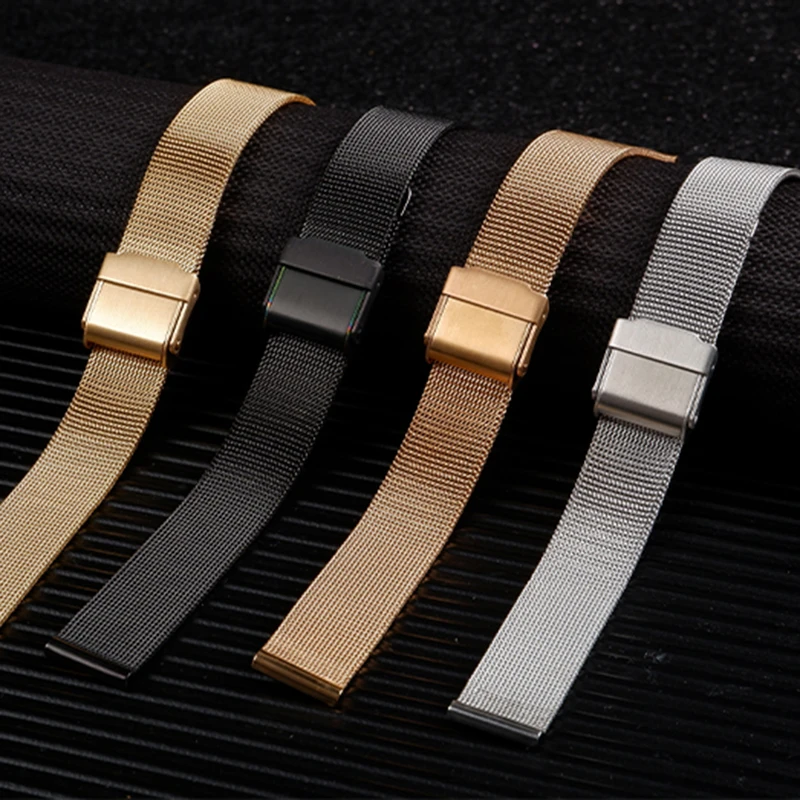 For Casio sheen series SHE-4539/4540/4547/4048 Milan stainless steel strap for women 12mm 14mm 15mm 16mm Wristband With Tool