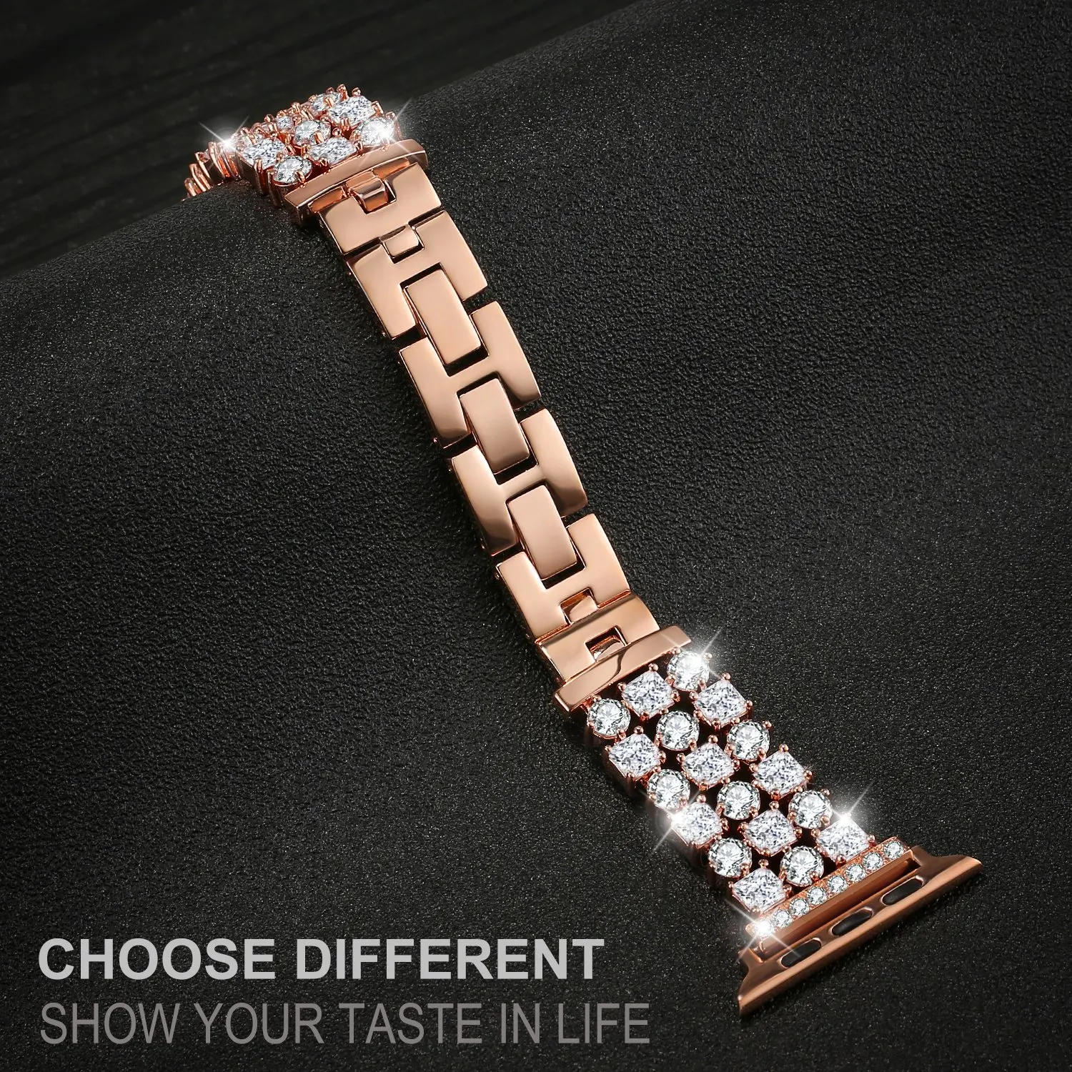 Luxury Diamond Bracelet For Apple Watch Ultra 49mm 44mm 38mm 40mm Strap Women Metal Correa For Apple Watch Band 9 8 45mm 42mm 41