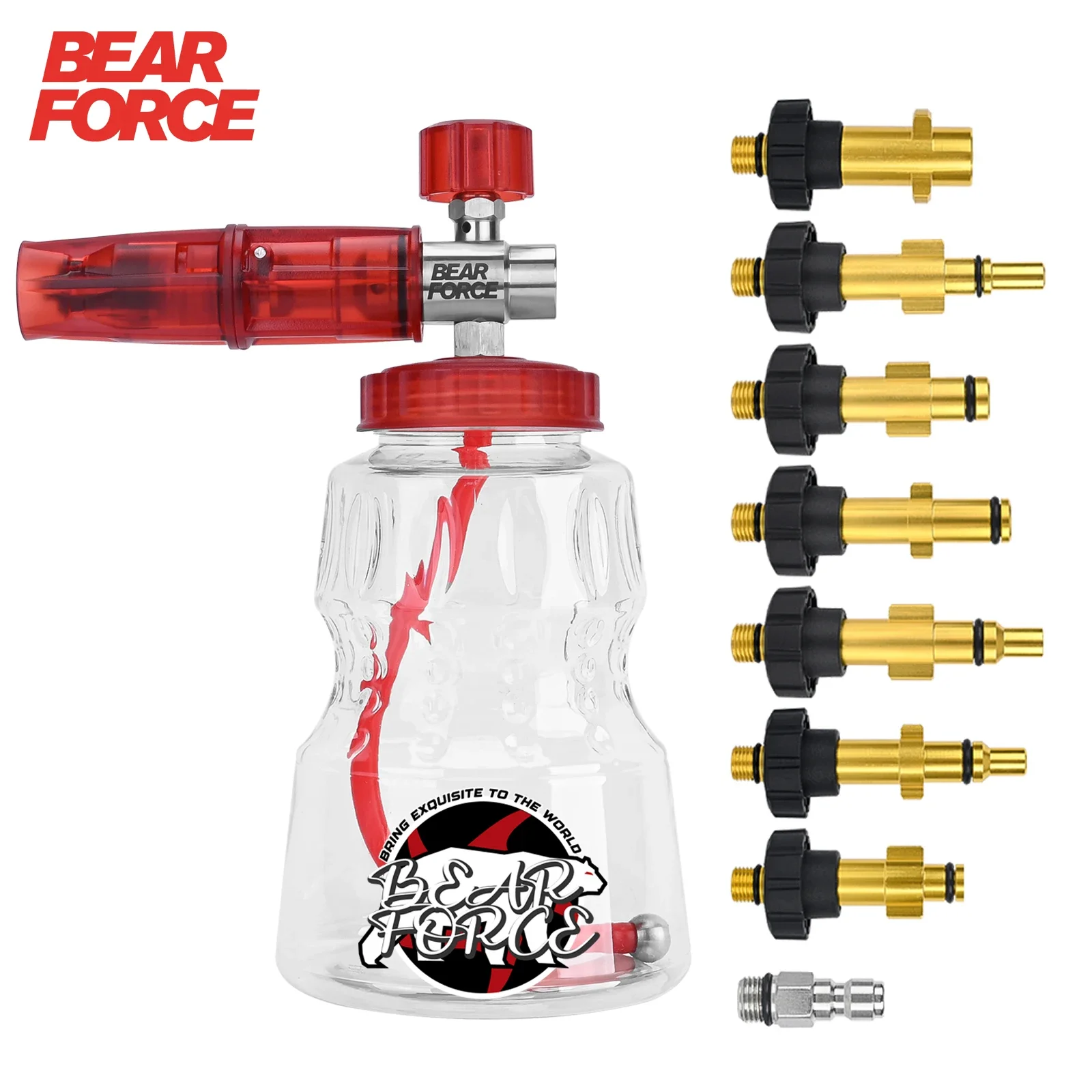 

Мойка высокого давления из нержавеющей стали, насадка для пены для снега, пенопластовая пушка для Karcher Bosche Bort Huter Nilfisk Stihl Lavor