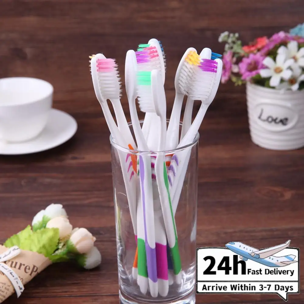 

Набор из 10 зубных щеток с нескользящим держателем, профессиональные мягкие щетки с удобной ручкой для защиты десен, для ухода за полостью рта