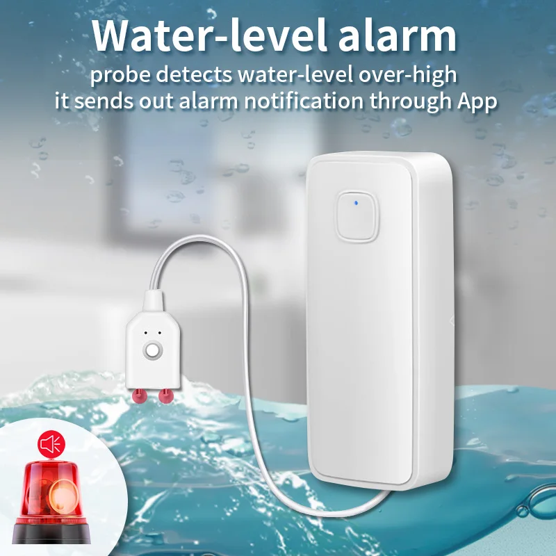 TNCE TUYA WIFI Smart Water Leak Sensor Water Overflow Level Detector Security Home Alarm Water Leakage Alarm APP Remote Monitor