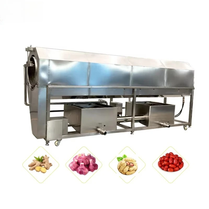 Industrial Rotary Drum Washer Machine Motor Adjustable Speed Multifunctional Fruit Vegetable Cleaning Commercial Use Corn Nuts