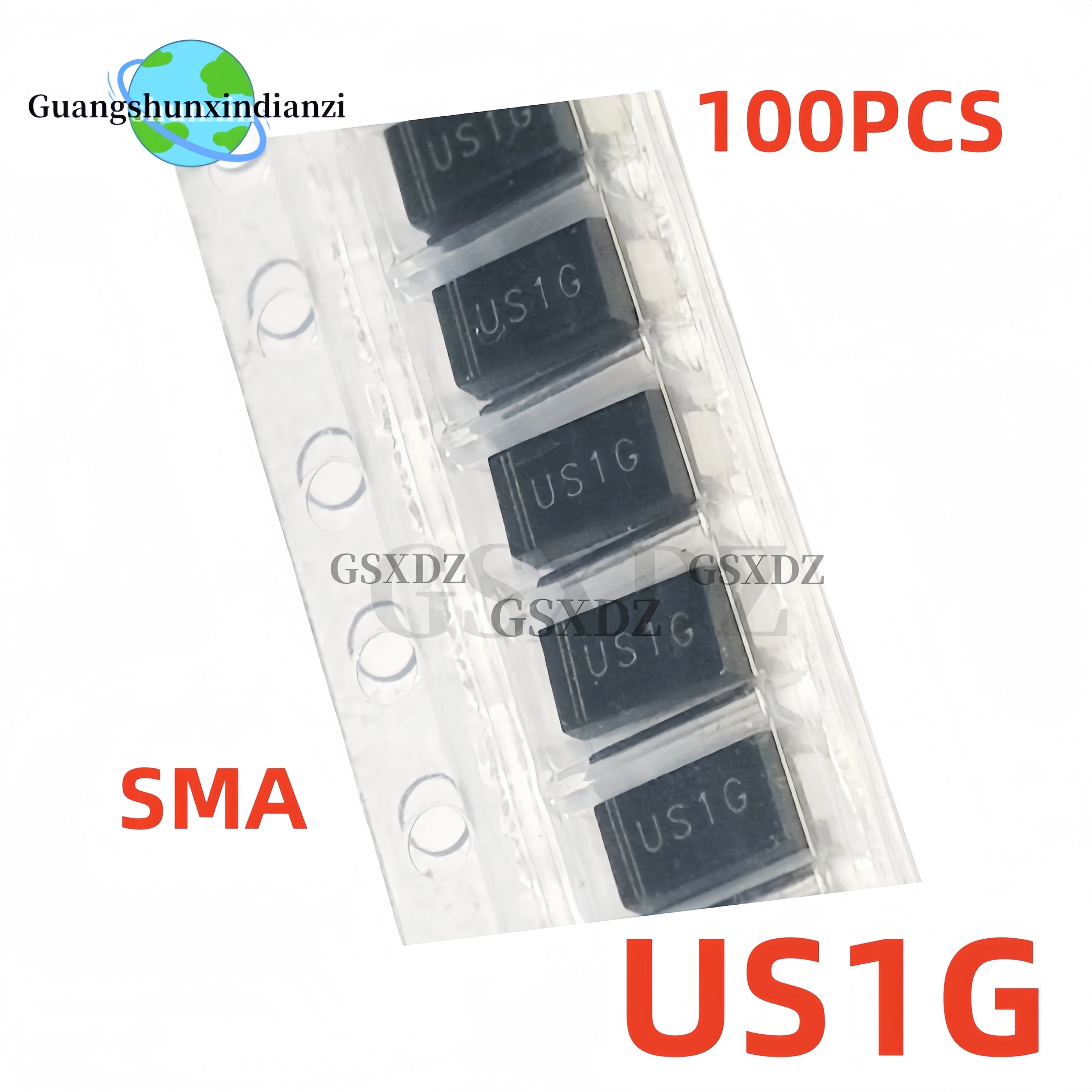 100pcs SMD diode ES1G US1G ER1D RS1J RS1G US1D US1J ES1D SMA DO-214AC