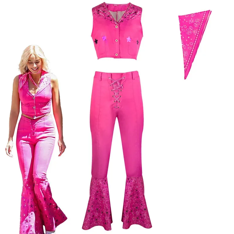 

Hot selling live action movie Barbie cosplay costume Barbie Ken, popular film and television cosplay costume complete set