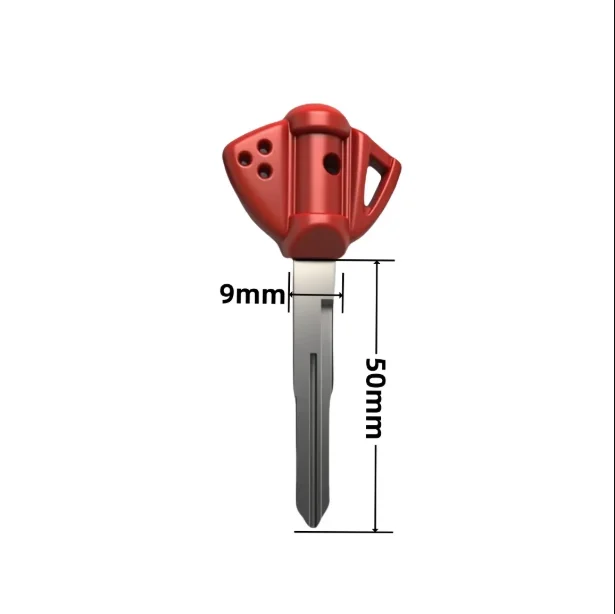 For Suzuki GSXR 600/750/1000/1300 SV 650 ABS 1000 Motorcycle Blank Key Replacement Uncut Key with Anti-Theft Chip Placement
