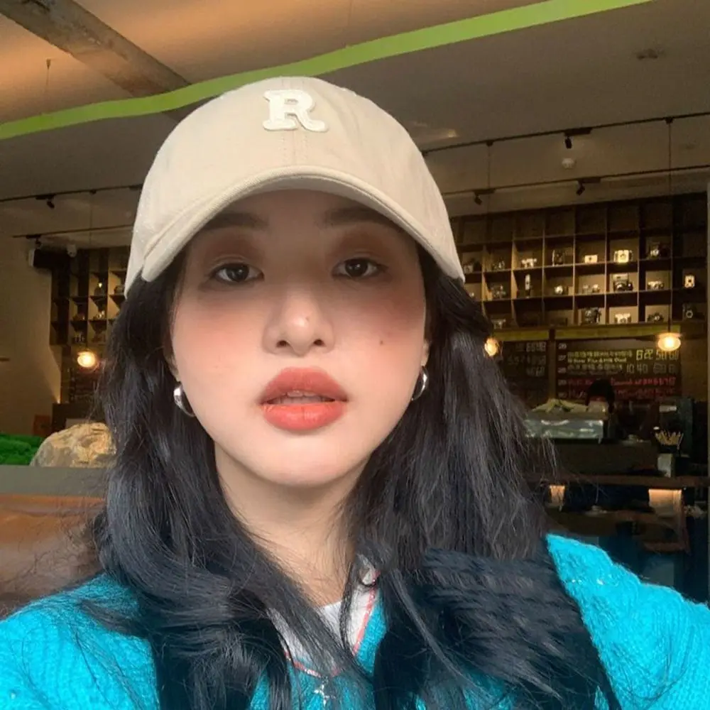 

Casual Embroidered Embroidery Baseball Cap Letter R Retro Letter Baseball Hat Sunscreen Hat Peaked Cap Sun Hat Cycling
