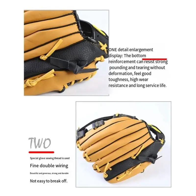 1 Pieces Double Layer Cowhide Baseball Glove Batting Gloves 12.5Inch, Suitable For Adult Eco-Friendly view 6