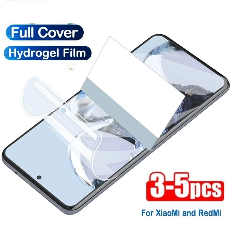 3-5 sztuk folii hydrożelowej do Xiaomi Redmi Note 10s 11 11S 12S 13 10 12 13Pro 4G Note 10 11s12 Pro Plus 5G Screen Protector Soft Film