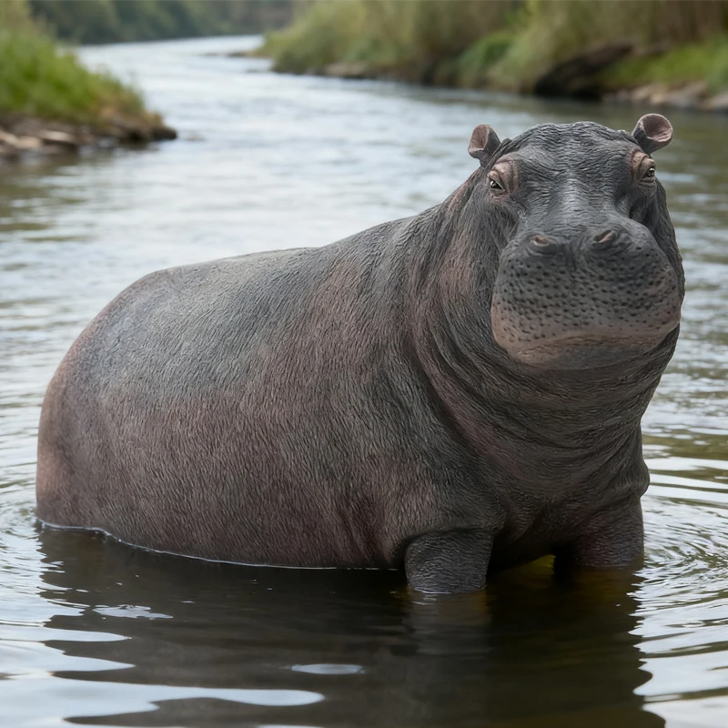 

Модель-компаньон для роста зоопарка, бегемот, Dunqi Growth, когнитивная игрушка, коллекция орнаментов, модель, исцеляющая серия