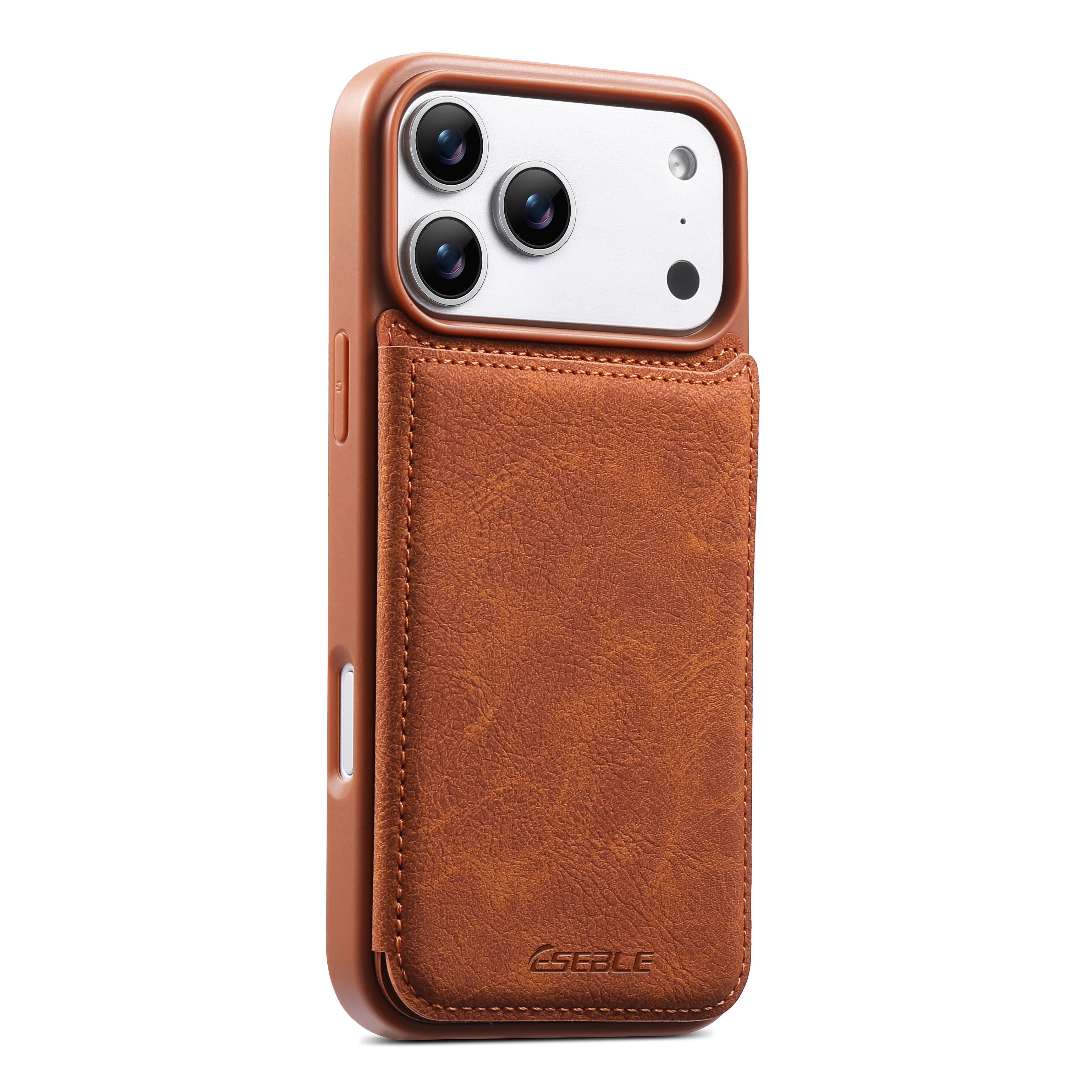 Luxury Retro Flip Card Leather Phone Case For iPhone 17 Pro 16 15 14 13 Pro Max 17Air 16E Slim Magnetic Card Holder Cover view 5