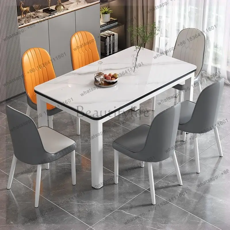 PG Eating Wood Dining Tables White Square Design Luxury Wooden Dining Tables Modern Space Saving Mesas De Jantar Home Furniture