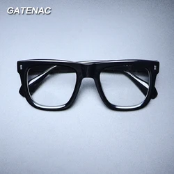 Vintage Acetate Glasses Frame Men 2024 New Myopia Prescription Big Eyeglasses Women Designer Retro Handmade Luxury Brand Eyewear