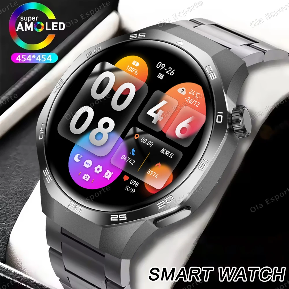 

2026 New GT5 Pro GPS Track Smart Watch Men 360*360 AMOLED Screen Bluetooth Call Waterproof Health Monitor Man Smartwatches IOS