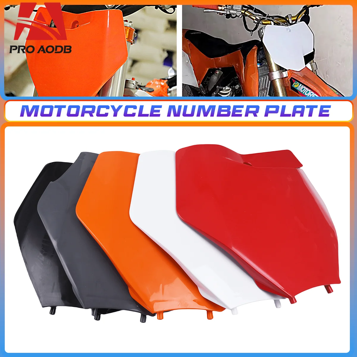 

New Motorcycle Front License Number Plate Motocross Enduro For KTM XC SX SXF 125 150 250 300 350 450 Registration Plate Cover