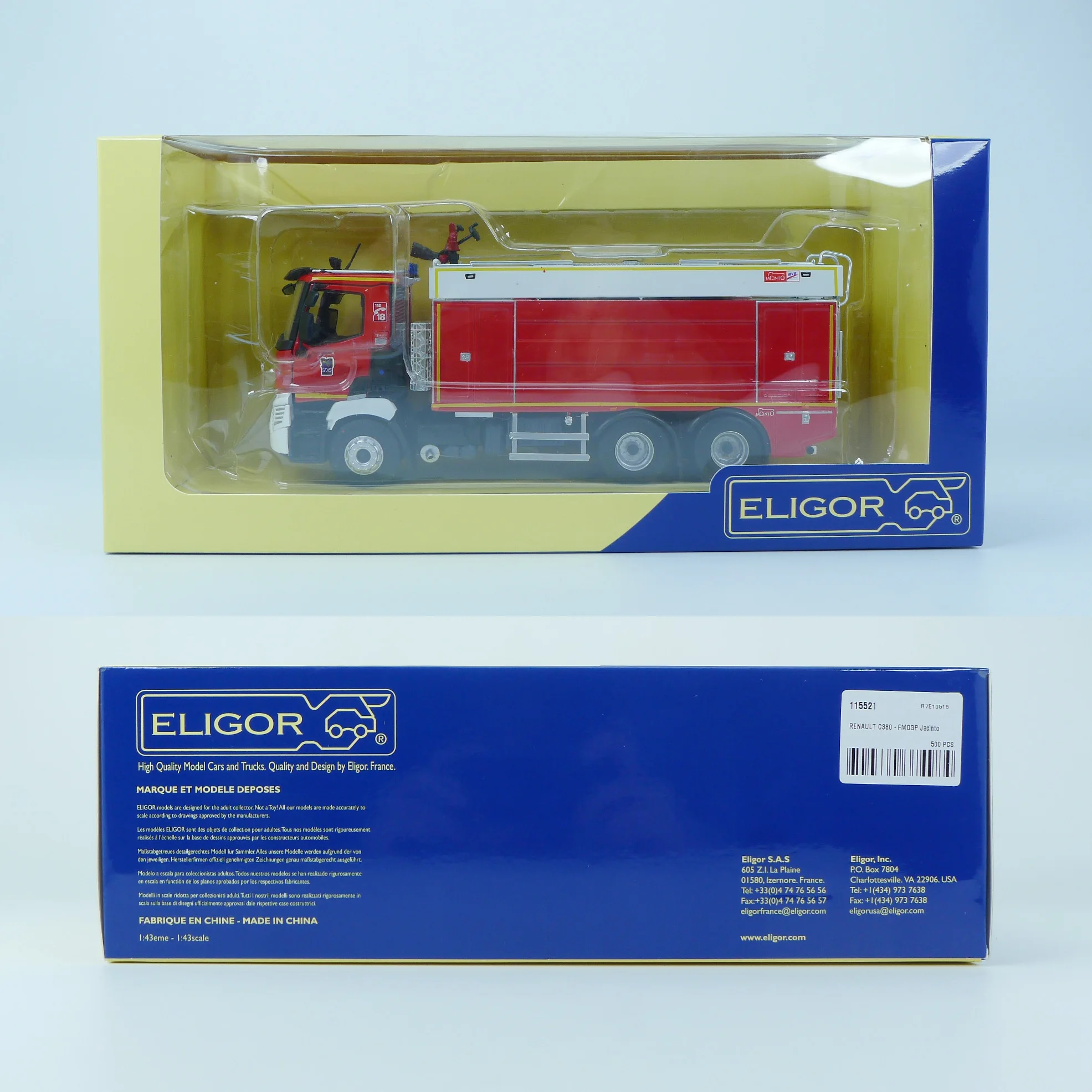 1-43 Eligor Fire Trucks Model Iveco Renault Scania