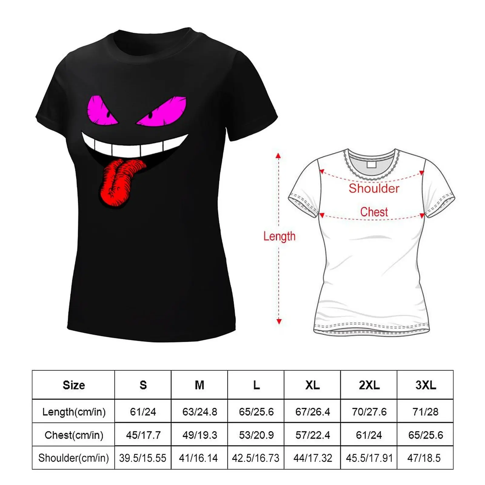 Shadow T-shirt plus size tops kawaii clothes funny fashion woman blouse 2024