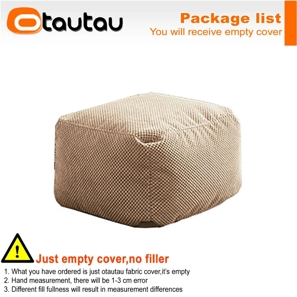 Otautau Zachte Wafel 1-2 Zitplaatsen Zitzak Bankhoes Set Zonder Vuller Zitzak Fauteuil Luie Slaapbank Ligstoel Ottomaanse Kruk Sf182