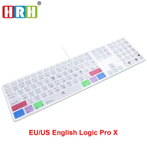 Logic Pro X Hot key Design Keyboard Cover US&EU For Apple Keyboard with Numeric Keypad Wired USB for iMac G6 Desktop PC Wired